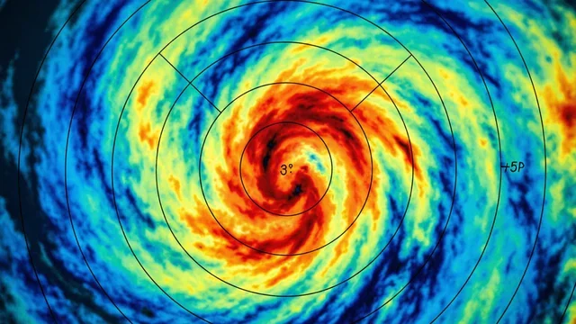 抽象天气雷达风暴图案