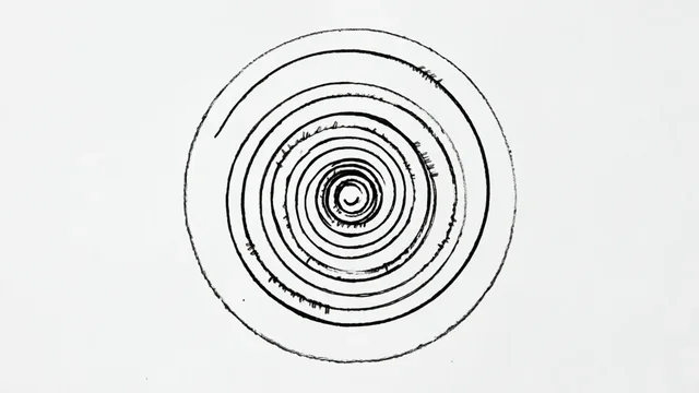 极简螺旋连续线条图案
