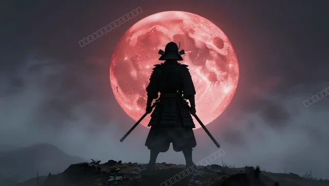 武士与血色巨月