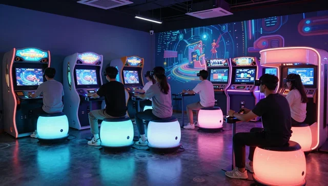 Cyber Dreamscape: VR Pods & Digital Reality