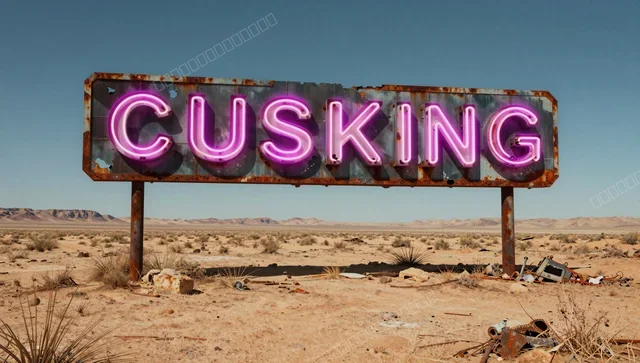 Desert Wasteland Abandoned Neon Sign
