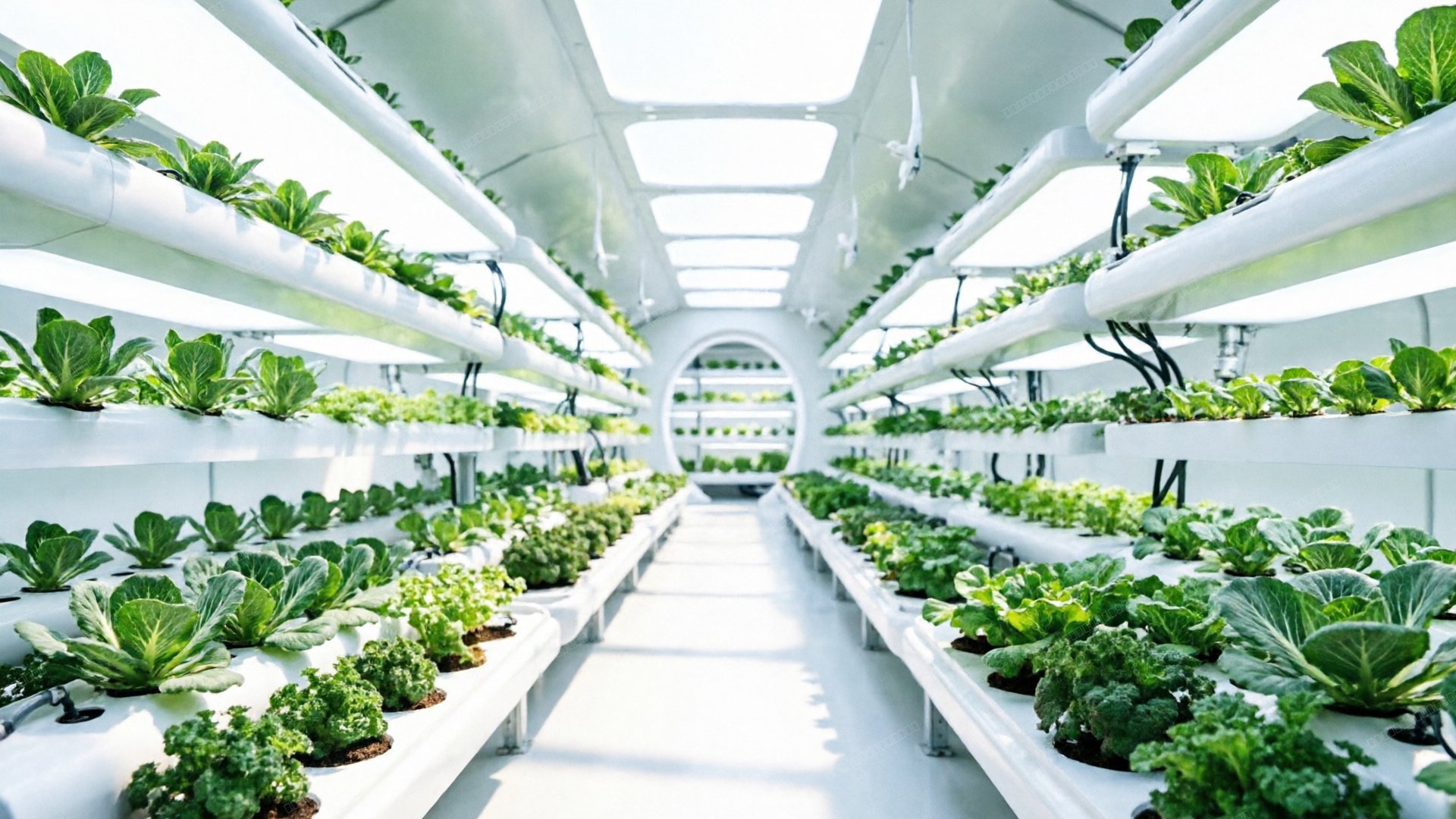 Cyberpunk Hydroponic Megastructure Interior