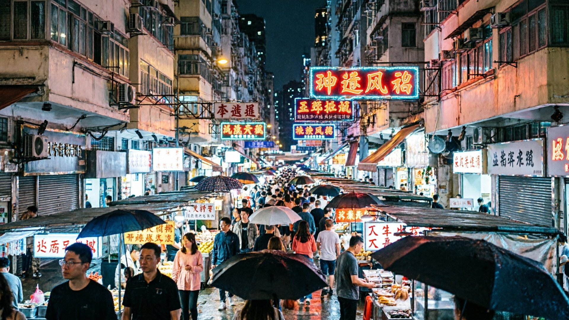 赛博朋克九龙城寨夜市