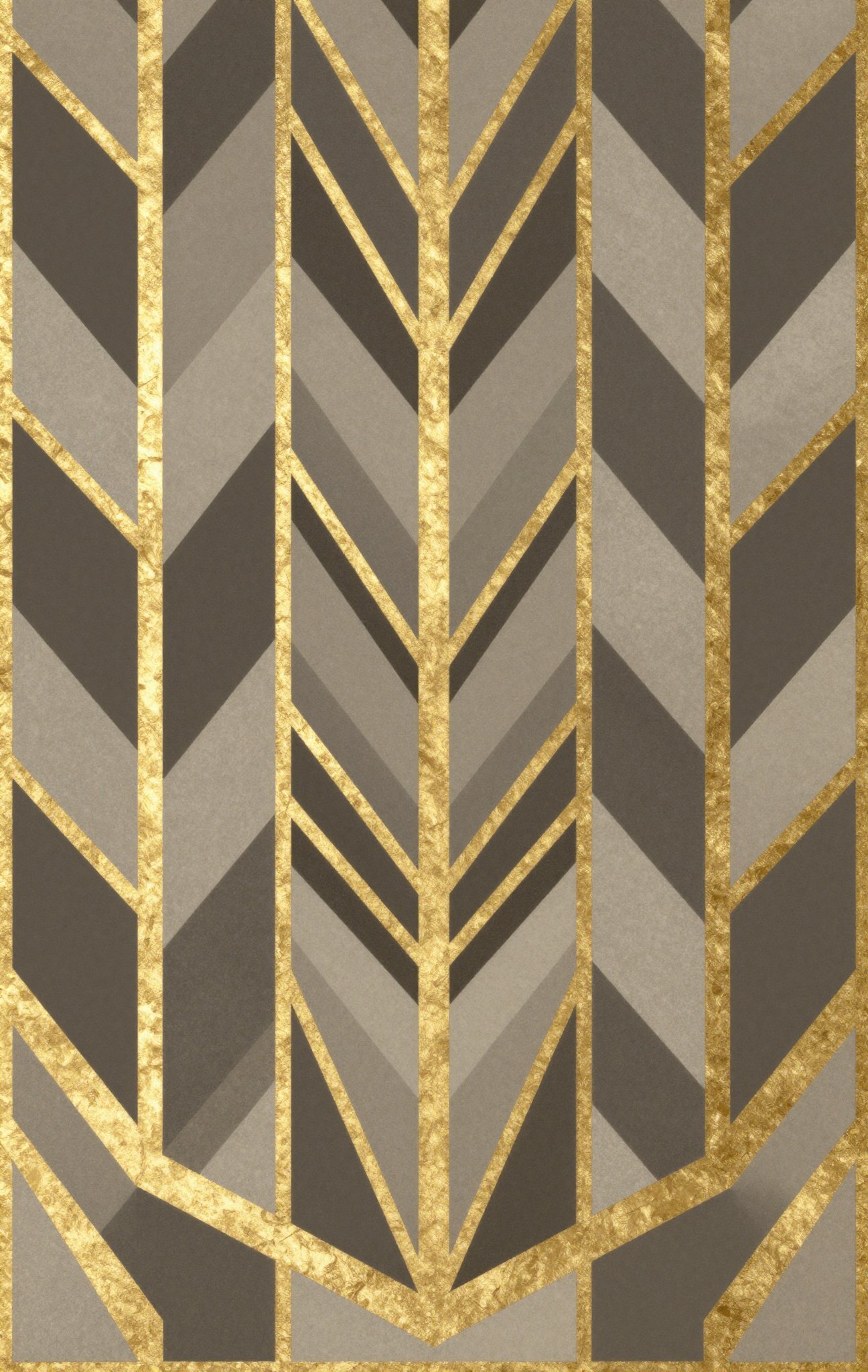 Gold Art Deco Geometric Luxury Wallpaper