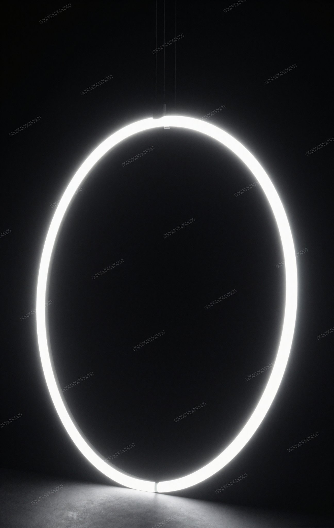 Neon Ring Dark Minimalist iPhone Wallpaper