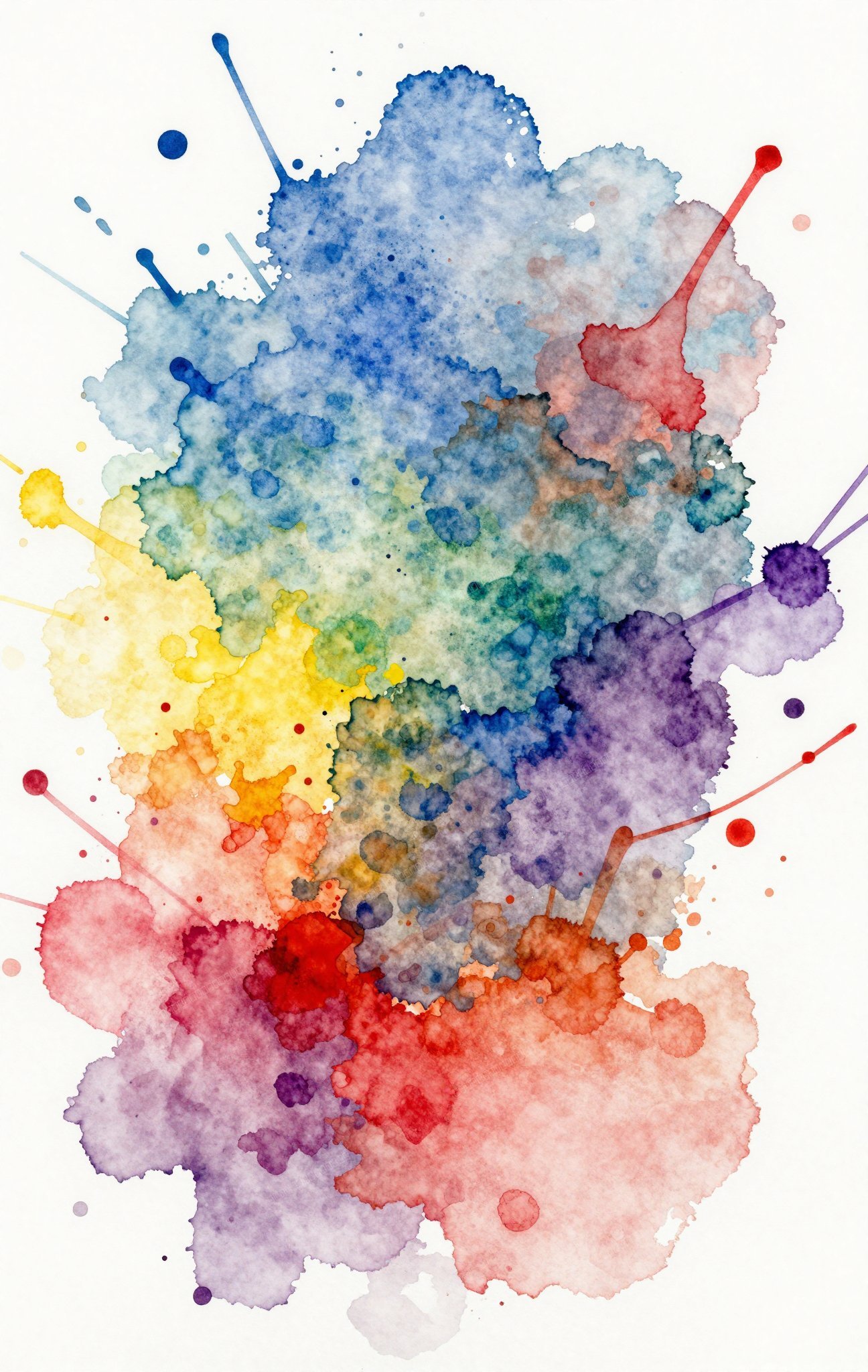 水彩泼墨艺术爆炸壁纸