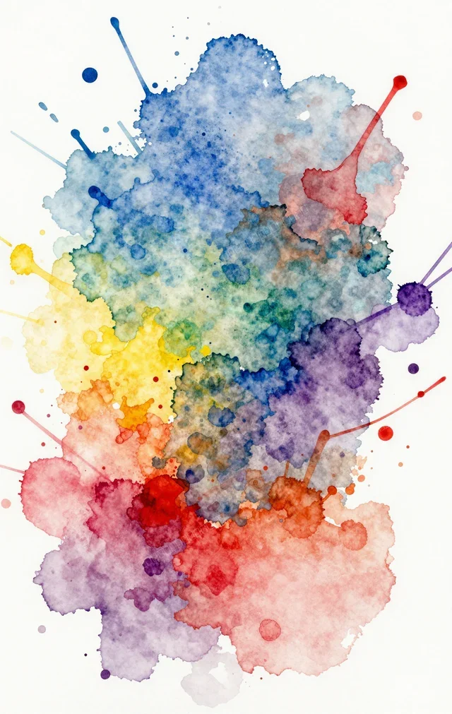 水彩泼墨艺术爆炸壁纸