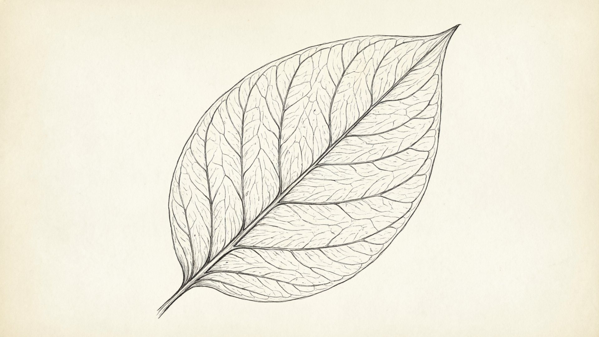 Minimalist Botanical Leaf Vein Pattern