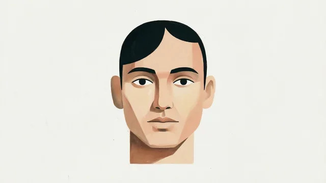 极简几何抽象人像壁纸