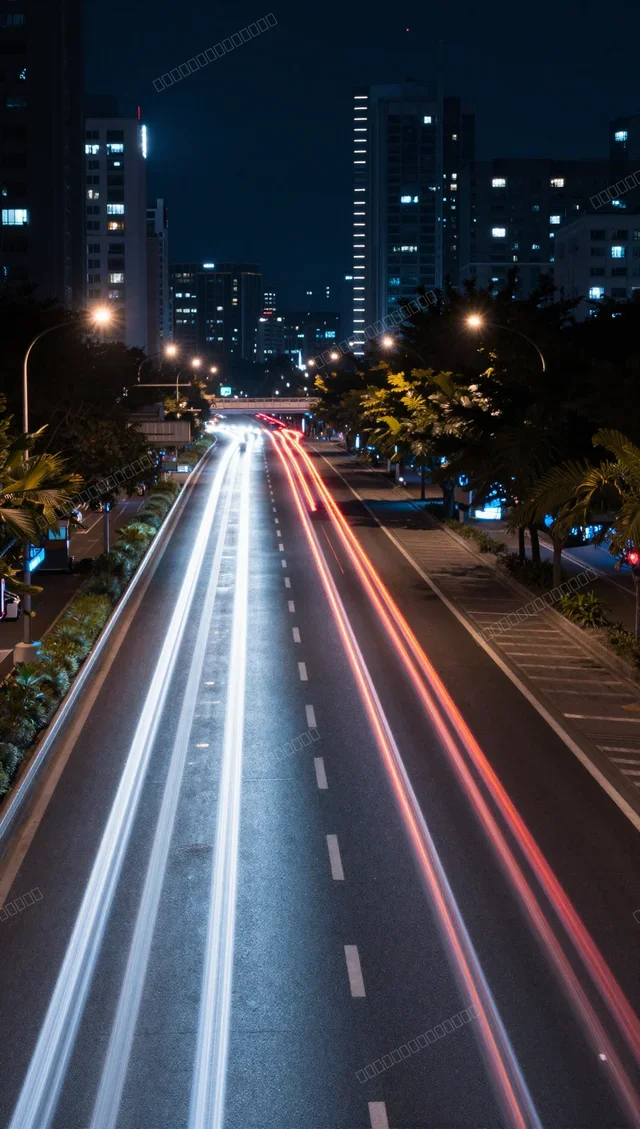 黑夜霓虹光轨