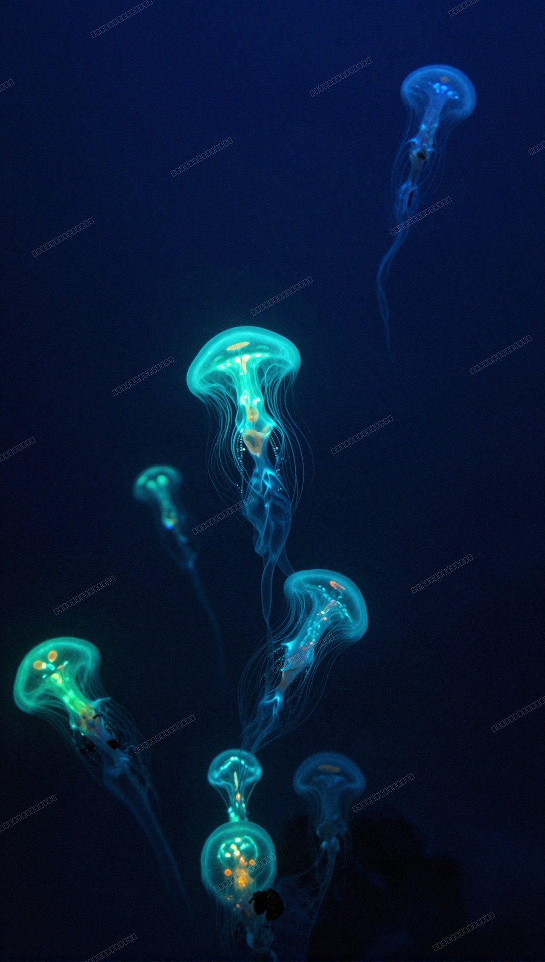 深海发光生物壁纸