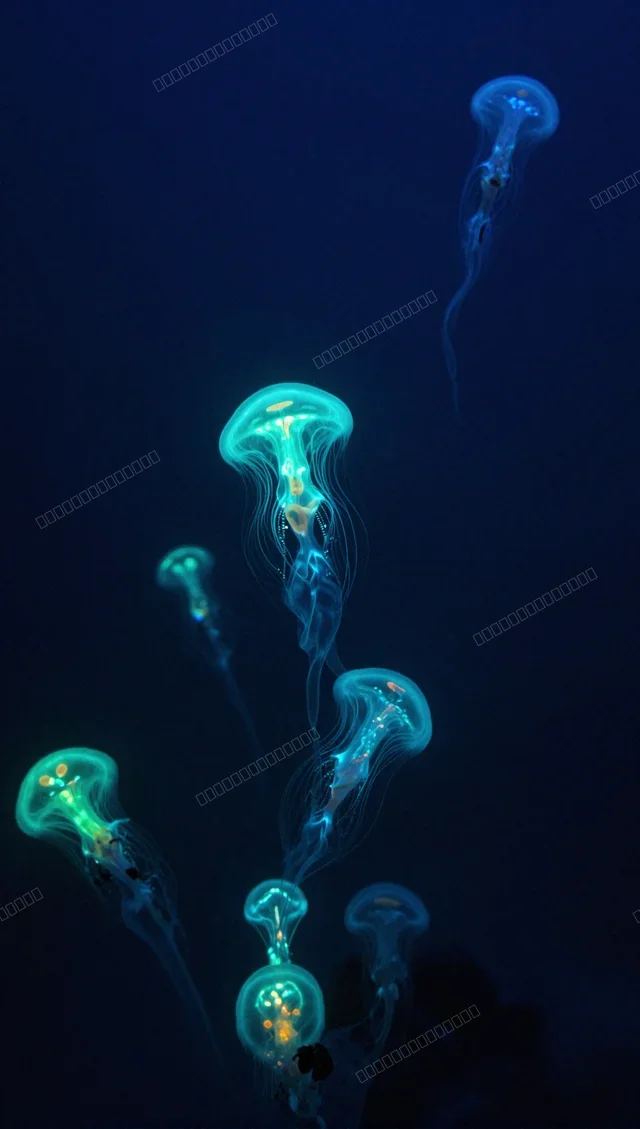 深海发光生物壁纸