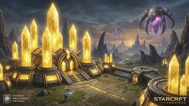 星际争霸神族金色水晶建筑壁纸